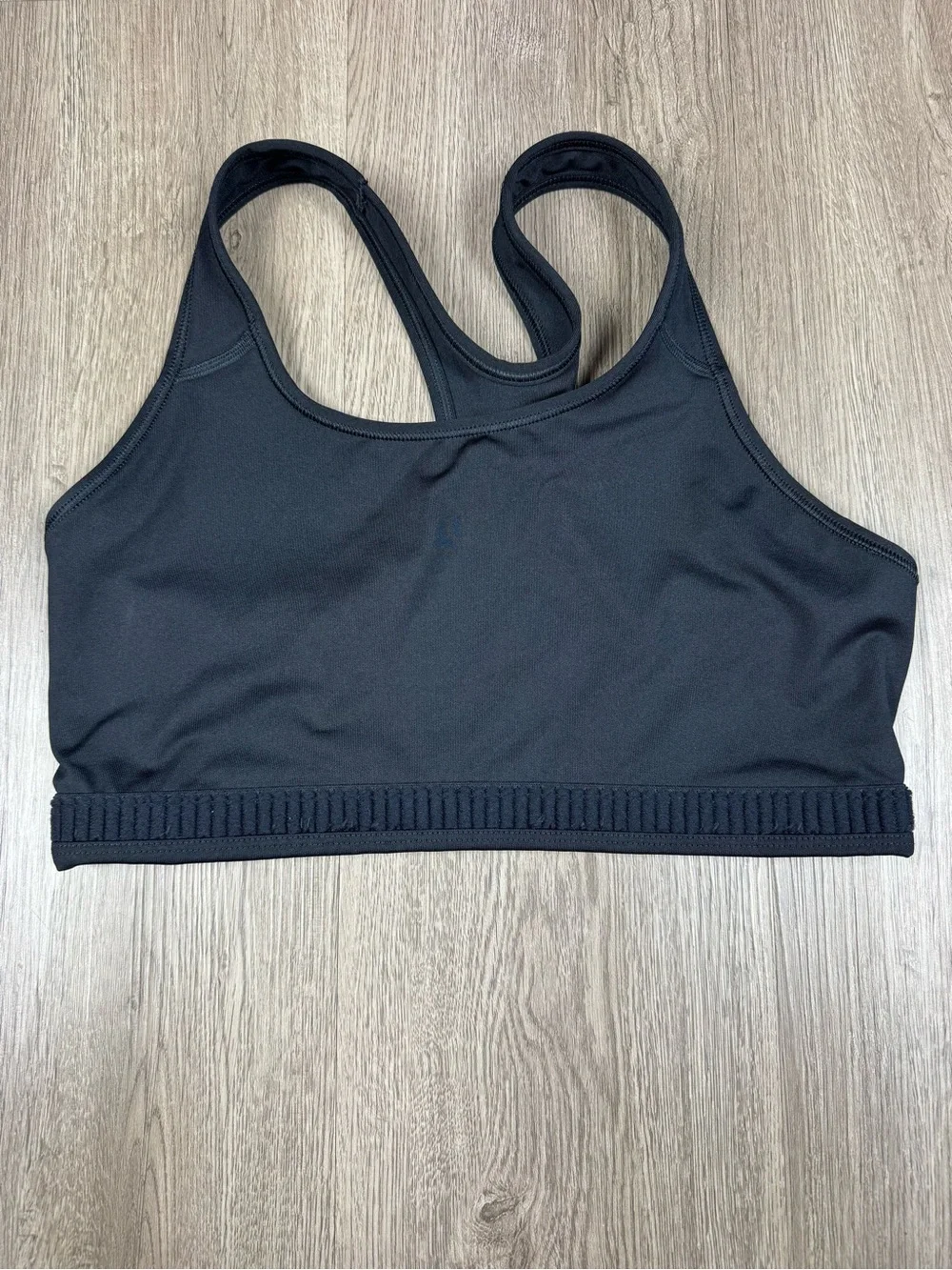 Nike Dri Fit Women's Black Logo Sports Bra White Logo Medium Support Size Large